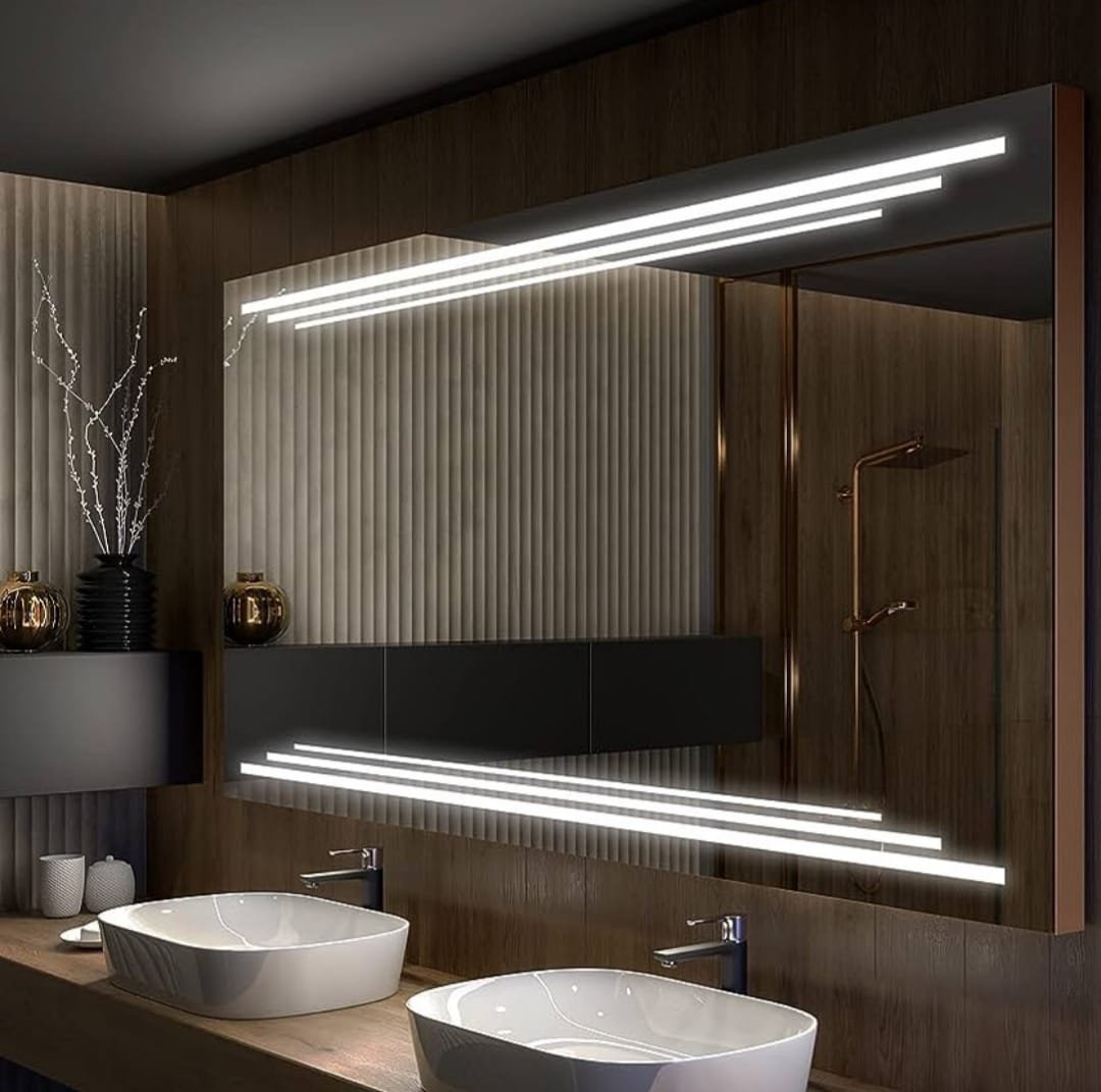 espejo led brooklyn retroiluminado esmerilado baño living moderno cristalesayd a&d