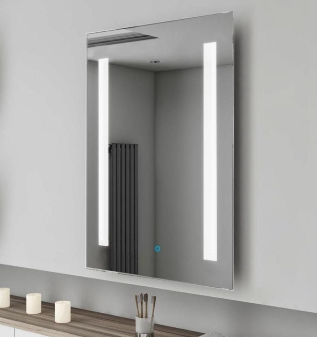 espejo led milan retroiluminado esmerilado baño living moderno